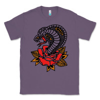 Lavender the king cobra snake and rose Classic Tee - artisFamous