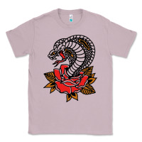 Lilac the king cobra snake and rose Classic Tee - artisFamous