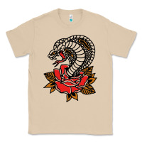 Mushroom the king cobra snake and rose Classic Tee - artisFamous