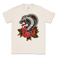 Natural the king cobra snake and rose Classic Tee - artisFamous