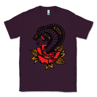 Plum the king cobra snake and rose Classic Tee - artisFamous