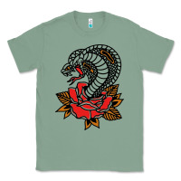 Sage the king cobra snake and rose Classic Tee - artisFamous