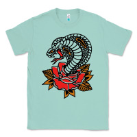 The King Cobra Snake And Rose Classic Tee | Teevron