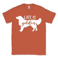 Copper golden retriever - life is golden white Classic Tee - artisFamous
