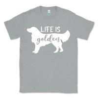 Heather Grey golden retriever - life is golden white Classic Tee - artisFamous