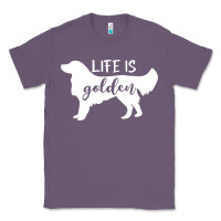 Lavender golden retriever - life is golden white Classic Tee - artisFamous