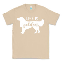 Mushroom golden retriever - life is golden white Classic Tee - artisFamous