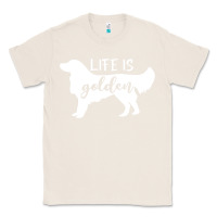 Natural golden retriever - life is golden white Classic Tee - artisFamous