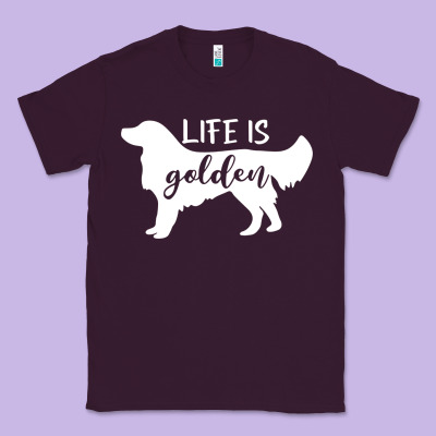Golden Retriever - Life Is Golden White Classic Tee Designed By Artisfamous