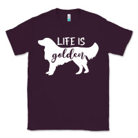 Plum golden retriever - life is golden white Classic Tee - artisFamous
