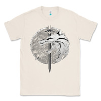 Natural Witcher Wolf Classic Tee - artisFamous