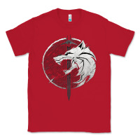 Red Witcher Wolf Classic Tee - artisFamous