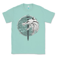 Seafoam Witcher Wolf Classic Tee - artisFamous