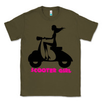 Army Green scooter girl Classic Tee - artisFamous