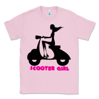 Bubblegum Pink scooter girl Classic Tee - artisFamous