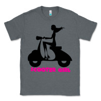 Charcoal Heather scooter girl Classic Tee - artisFamous