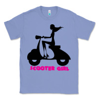 Colony Blue scooter girl Classic Tee - artisFamous
