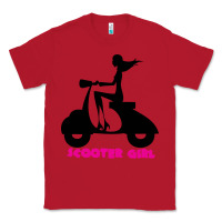 Red scooter girl Classic Tee - artisFamous