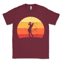 Burgundy Vintage Retro Golf | Golfers Classic Tee - artisFamous