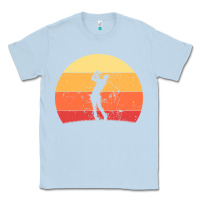 Dusty Blue Vintage Retro Golf | Golfers Classic Tee - artisFamous