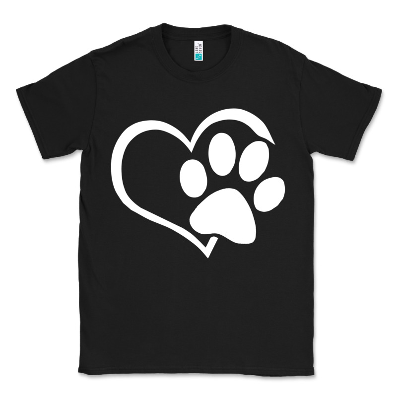Dog Dad Mom Puppy Shirt Love Dogs Paw Print Heart Women Men  Shirt Classic Tee by artisFamous | Teevron