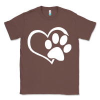 Chestnut dog dad mom puppy shirt love dogs paw print heart women men  shirt Classic Tee - artisFamous