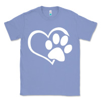 Colony Blue dog dad mom puppy shirt love dogs paw print heart women men  shirt Classic Tee - artisFamous