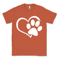 Copper dog dad mom puppy shirt love dogs paw print heart women men  shirt Classic Tee - artisFamous