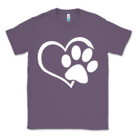 Lavender dog dad mom puppy shirt love dogs paw print heart women men  shirt Classic Tee - artisFamous