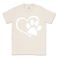 Natural dog dad mom puppy shirt love dogs paw print heart women men  shirt Classic Tee - artisFamous
