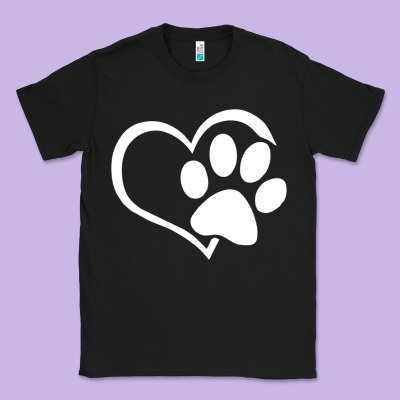 Dog Dad Mom Puppy Shirt Love Dogs Paw Print Heart Women Men  Shirt Classic Tee Designed By Artisfamous