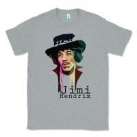 Heather Grey jimi hendrix Classic Tee - artisFamous