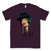 Plum jimi hendrix Classic Tee - artisFamous