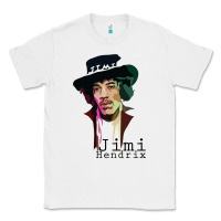 White jimi hendrix Classic Tee - artisFamous