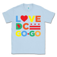 Dusty Blue love dc gogo Classic Tee - artisFamous