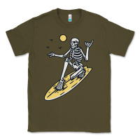 Army Green Surfing Classic Tee - artisFamous