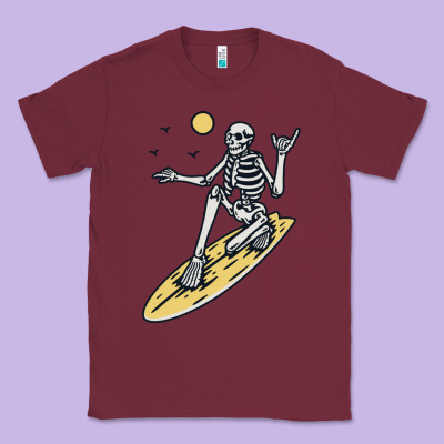 Surfing Classic Tee Designed By Artisfamous