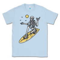Dusty Blue Surfing Classic Tee - artisFamous