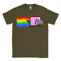 Army Green Nyan Cat Classic Tee - artisFamous