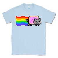 Dusty Blue Nyan Cat Classic Tee - artisFamous