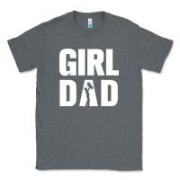 Charcoal Heather Girl Dad Classic Tee - artisFamous
