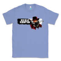 Colony Blue Red Dead Redemption 2 Red Moon Cowboy Classic Tee - artisFamous