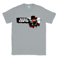 Heather Grey Red Dead Redemption 2 Red Moon Cowboy Classic Tee - artisFamous