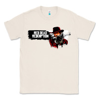 Natural Red Dead Redemption 2 Red Moon Cowboy Classic Tee - artisFamous