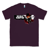 Plum Red Dead Redemption 2 Red Moon Cowboy Classic Tee - artisFamous