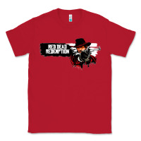 Red Red Dead Redemption 2 Red Moon Cowboy Classic Tee - artisFamous