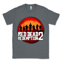 Charcoal Heather Red Dead Redemption 2 Red Moon Cowboy Classic Tee - artisFamous