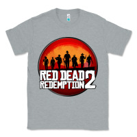Heather Grey Red Dead Redemption 2 Red Moon Cowboy Classic Tee - artisFamous