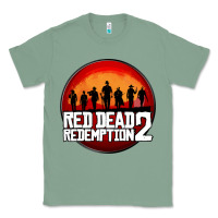 Sage Red Dead Redemption 2 Red Moon Cowboy Classic Tee - artisFamous