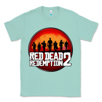 Seafoam Red Dead Redemption 2 Red Moon Cowboy Classic Tee - artisFamous